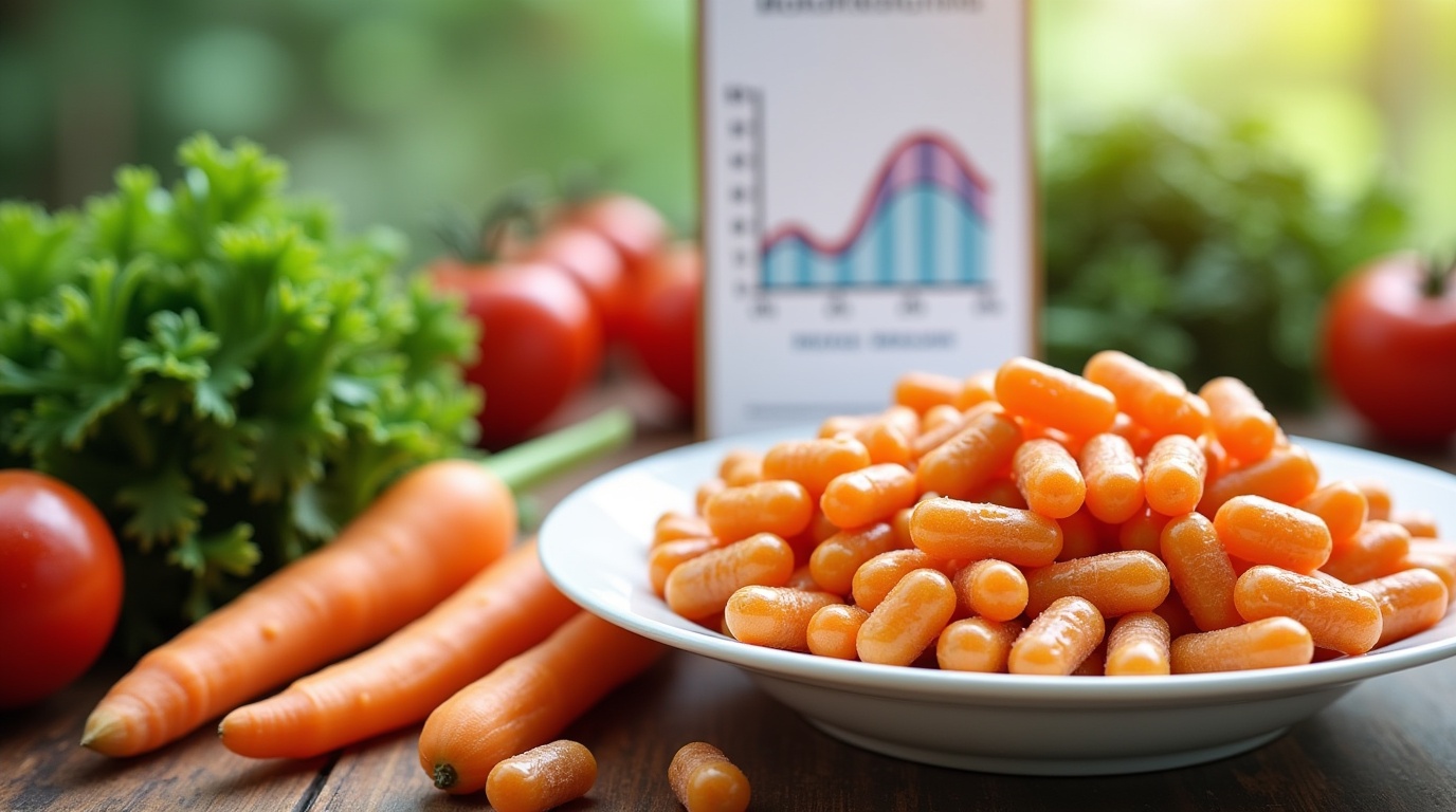 Gélules de berbérine avec légumes illustrant une alimentation saine pour le syndrome métabolique